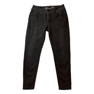 Seven7 Tummy-Less Summer Jeans Legging Black Womens Size 10 Stretch Mid-Rise